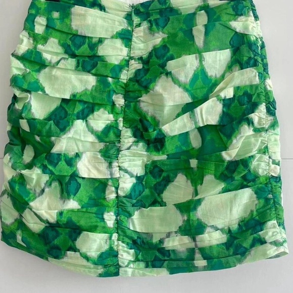 Zara Vibrant Green Patterned Mini Skirt NWTS - Picture 7 of 8